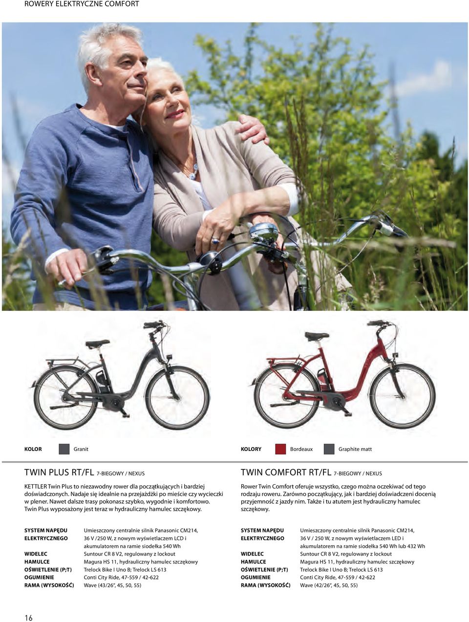 TWIN COMFORT RT/FL 7-BIEGOWY / NEXUS Rower Twin Comfort oferuje wszystko, czego można oczekiwać od tego rodzaju roweru.
