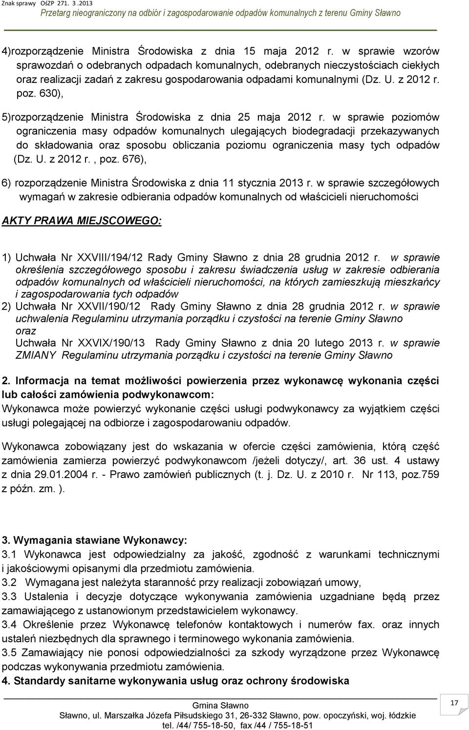 630), 5)rozporządzenie Ministra Środowiska z dnia 25 maja 2012 r.