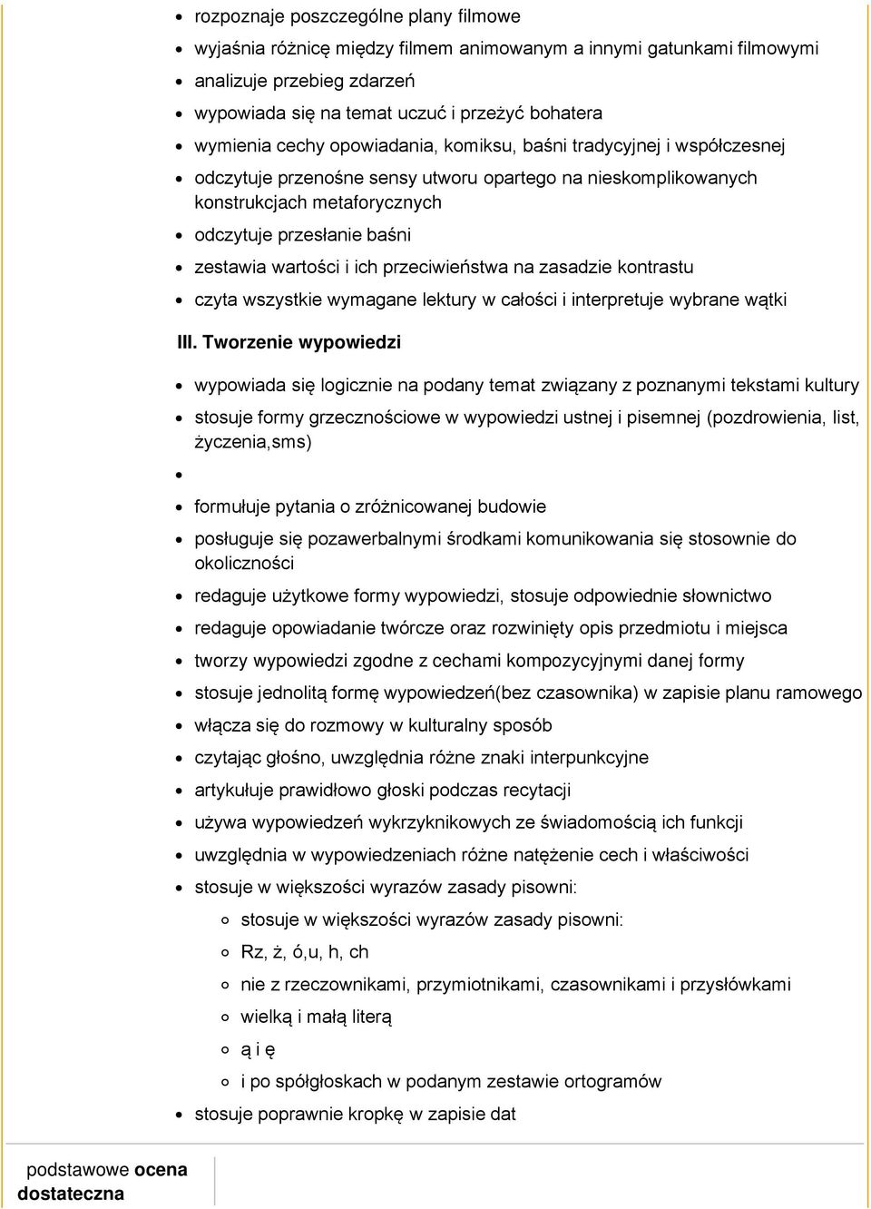 przeciwieństwa na zasadzie kontrastu czyta wszystkie wymagane lektury w całości i interpretuje wybrane wątki III.