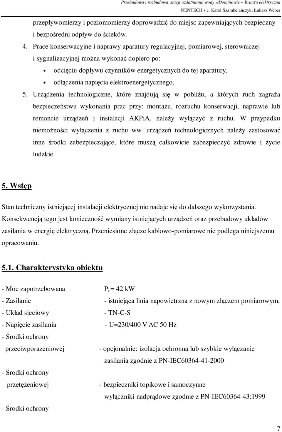 napięcia elektroenergetycznego, 5.