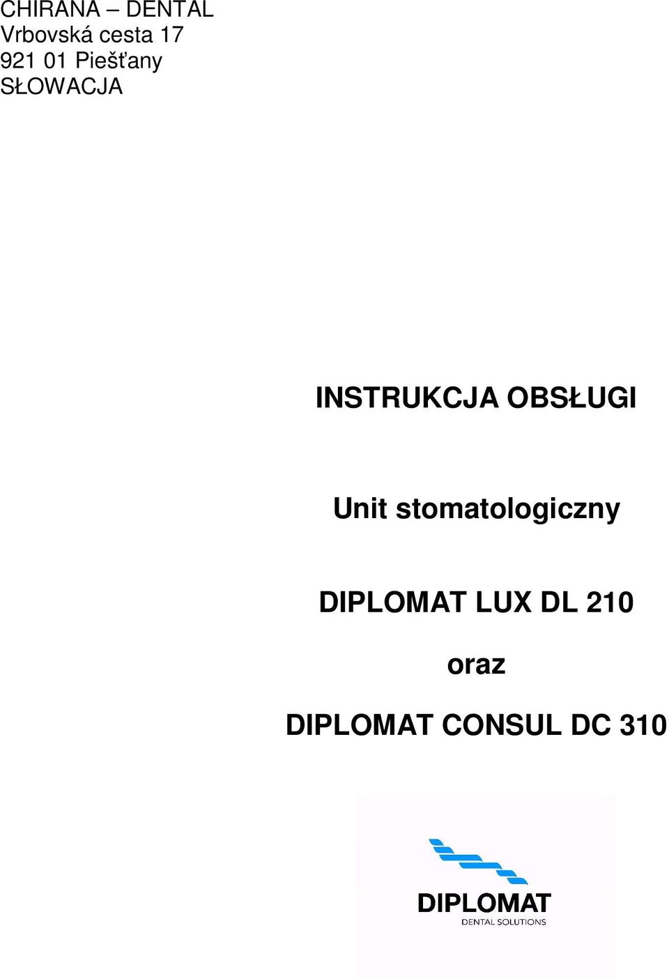 OBSŁUGI Unit stomatologiczny