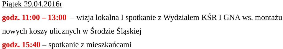 Wydziałem KŚR I GNA ws.