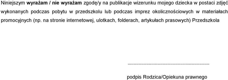 okolicznościowych w materiałach promocyjnych (np.