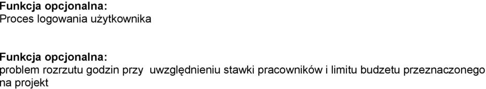 rozrzutu godzin przy uwzględnieniu stawki