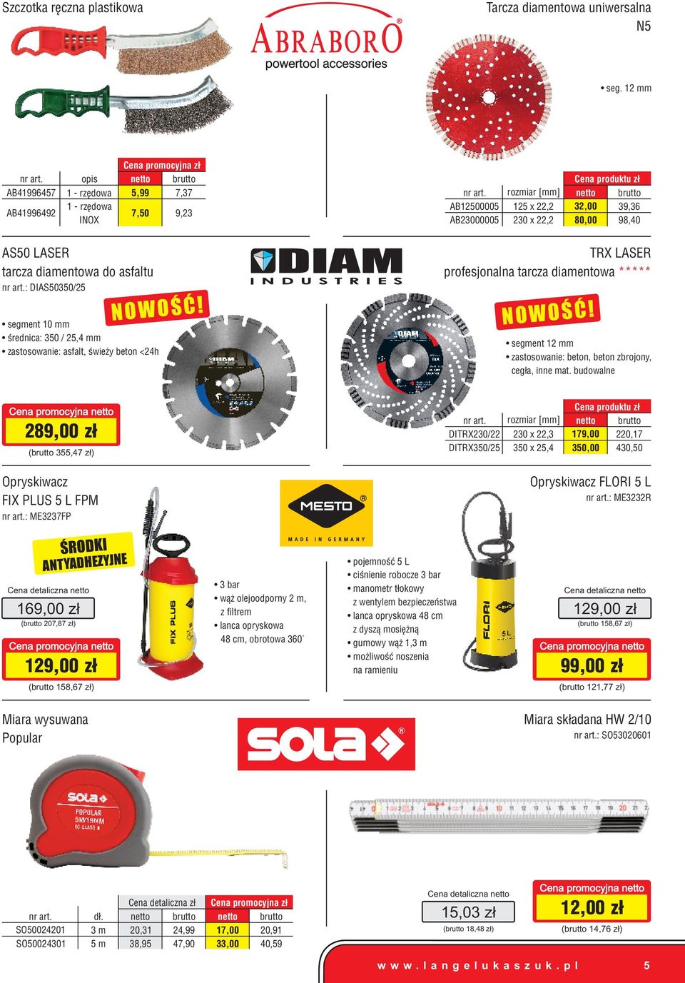 diamentowa do asfaltu : DIAS50350/25 NOWOŚĆ! segment 10 mm średnica: 350 / 25,4 mm zastosowanie: asfalt, świeży beton <24h TRX LASER profesjonalna tarcza diamentowa ***** NOWOŚĆ!