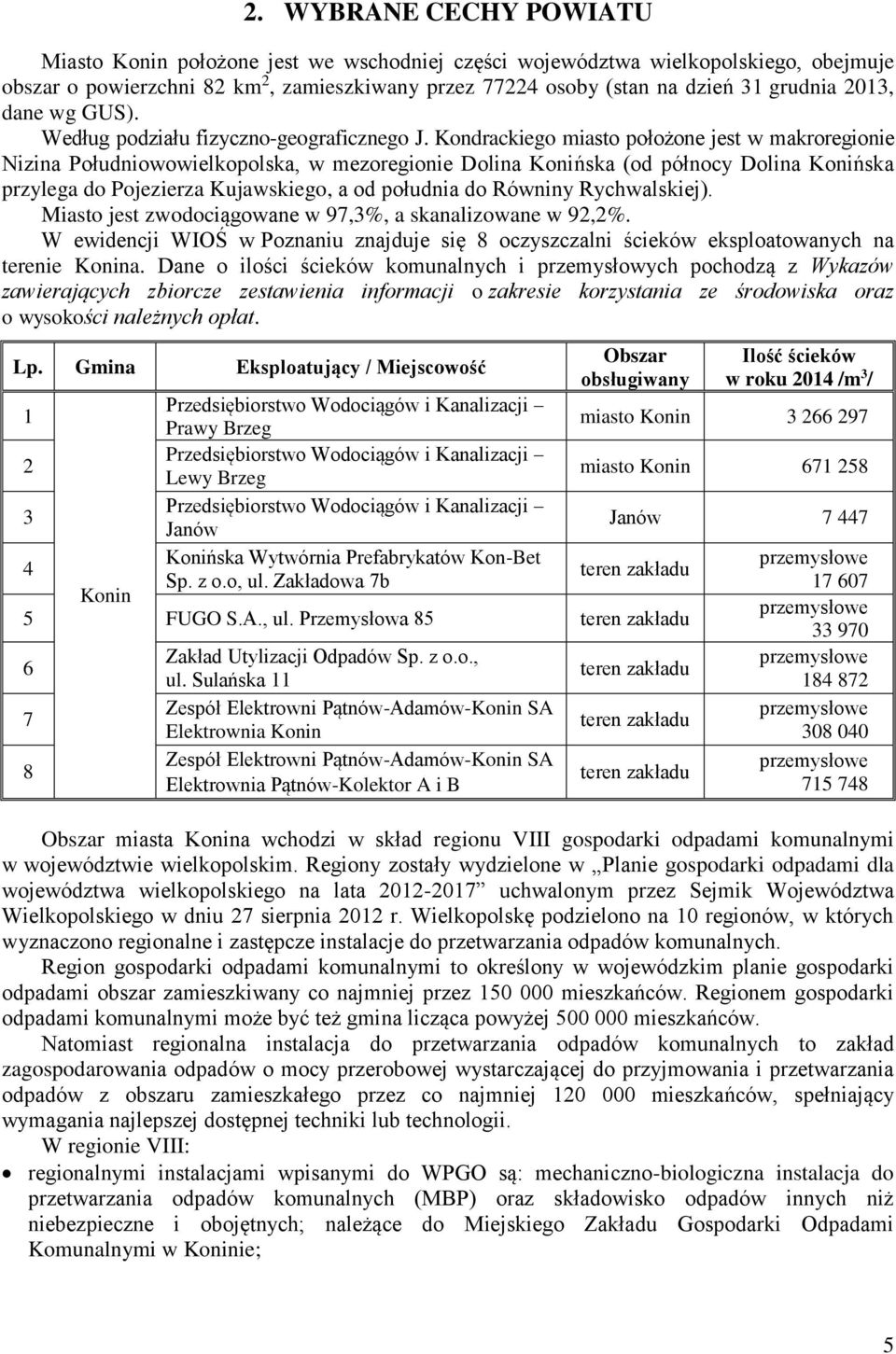 Kondrackiego miasto położone jest w makroregionie Nizina Południowowielkopolska, w mezoregionie Dolina Konińska (od północy Dolina Konińska przylega do Pojezierza Kujawskiego, a od południa do