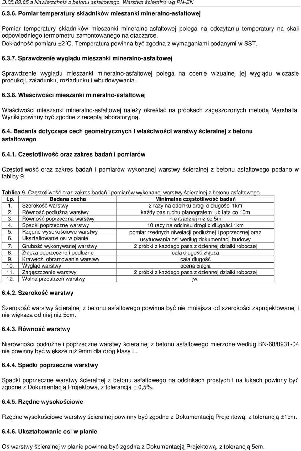 Sprawdzenie wyglądu mieszanki mineralno-asfaltowej Sprawdzenie wyglądu mieszanki mineralno-asfaltowej polega na ocenie wizualnej jej wyglądu w czasie produkcji, załadunku, rozładunku i wbudowywania.
