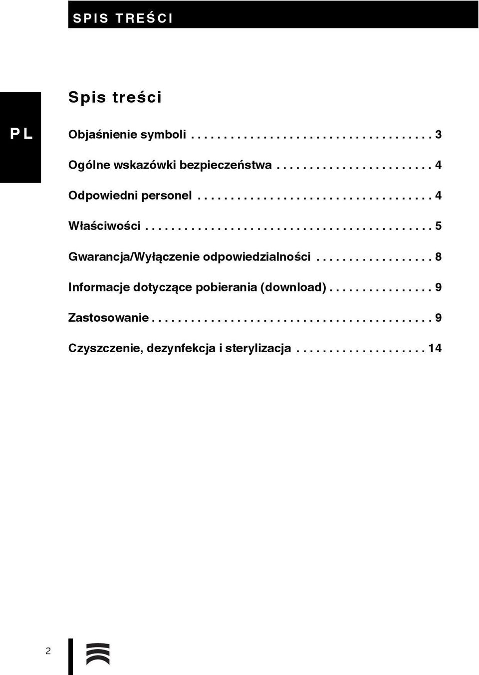 ........................................... 5 Gwarancja/Wyłączenie odpowiedzialności.