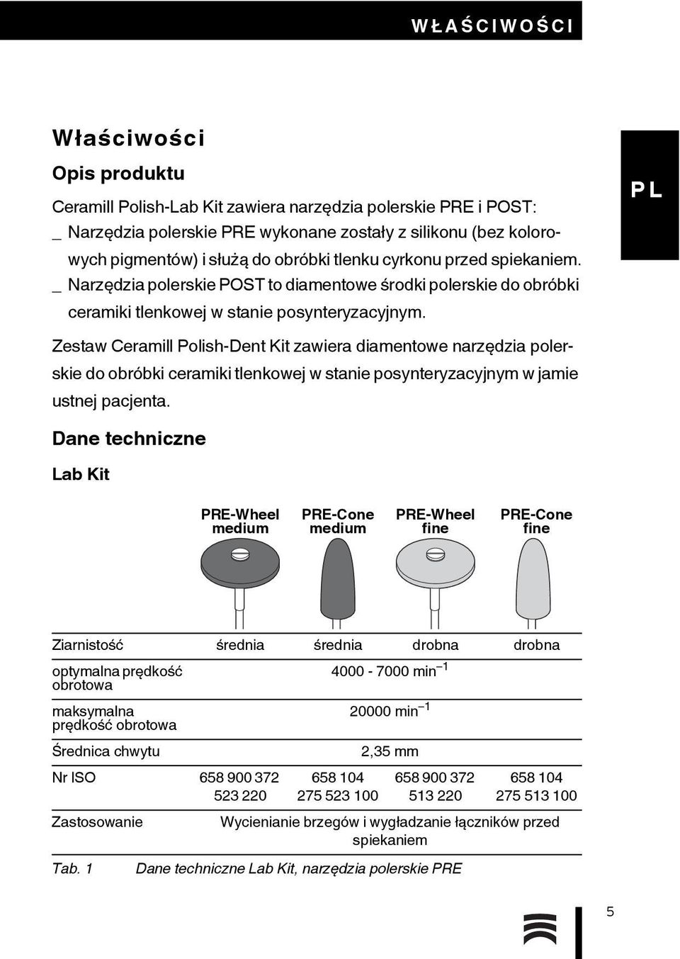 Zestaw Ceramill Polish-Dent Kit zawiera diamentowe narzędzia polerskie do obróbki ceramiki tlenkowej w stanie posynteryzacyjnym w jamie ustnej pacjenta.