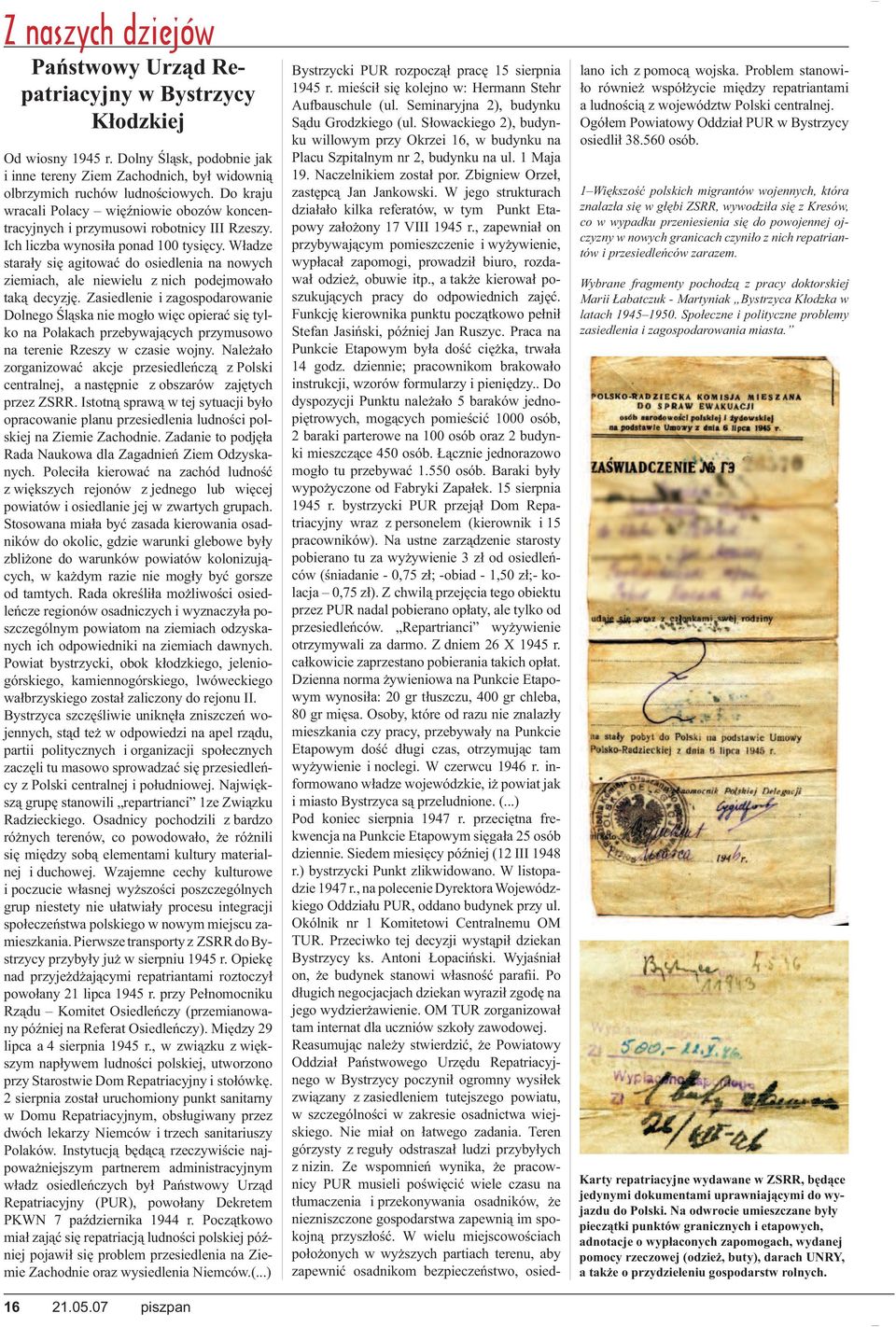 zasiedlenia i zagospodarowania