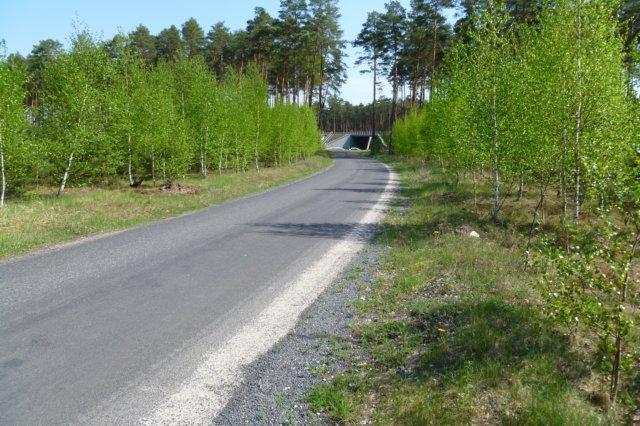 Jadąc, unikaj dziur Następny wiadukt pod autostradą.