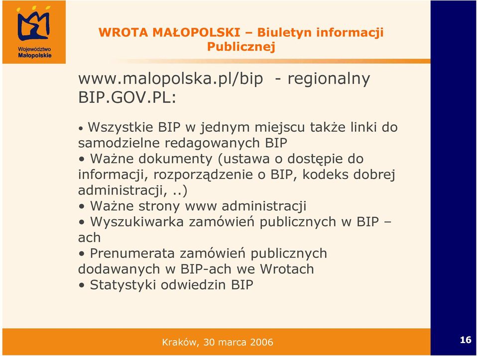 do informacji, rozporządzenie o BIP, kodeks dobrej administracji,.