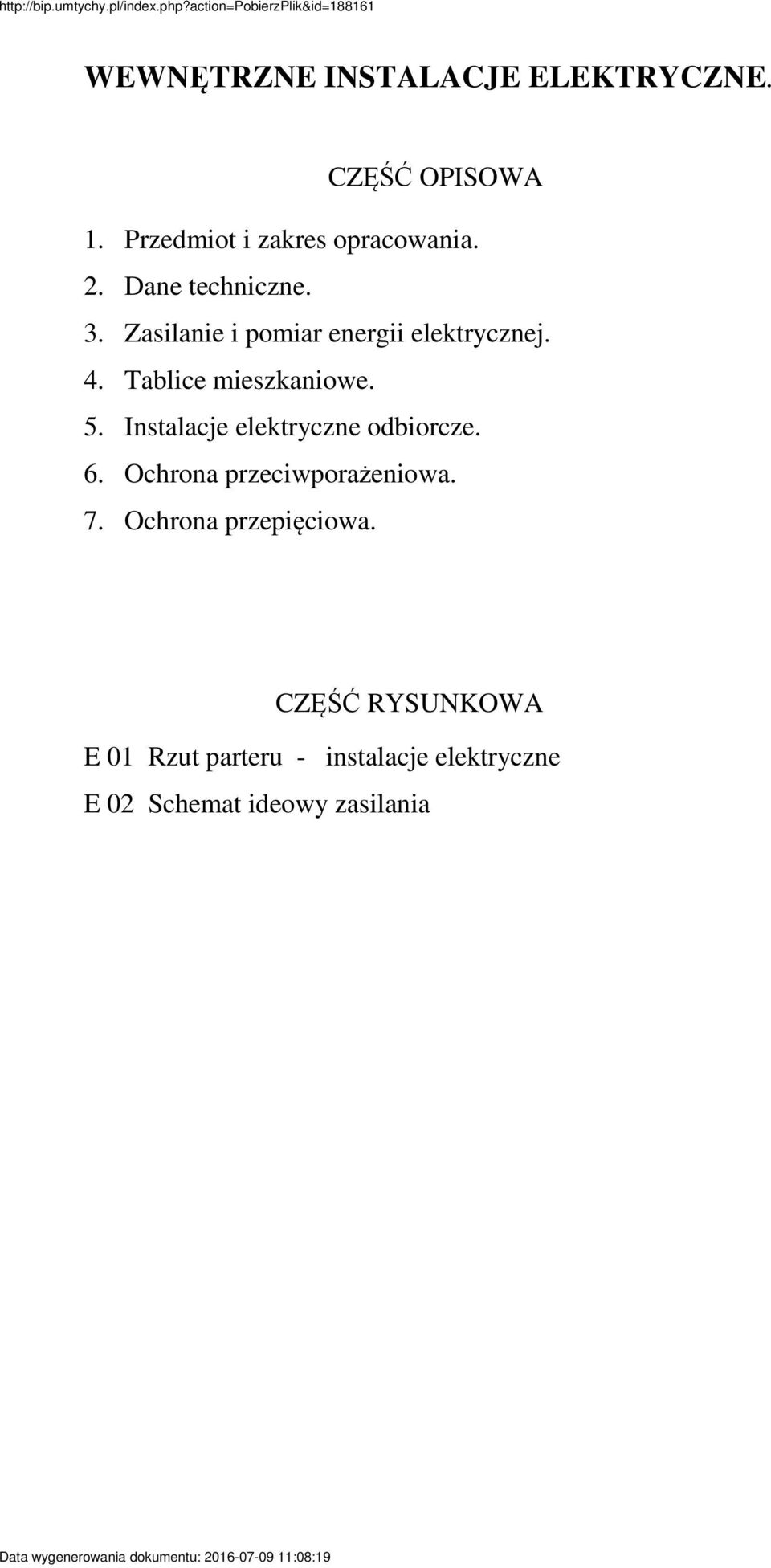 Instalacje elektryczne odbiorcze. 6. Ochrona przeciwporażeniowa. 7. Ochrona przepięciowa.