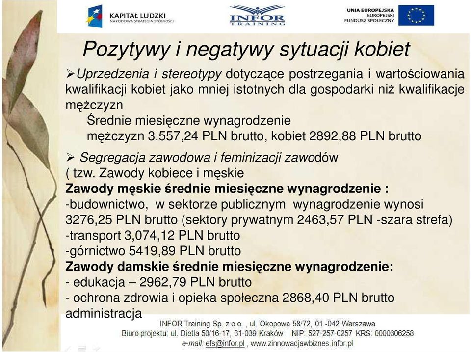 Zawody kobiece i męskie Zawody męskie średnie miesięczne wynagrodzenie : -budownictwo, w sektorze publicznym wynagrodzenie wynosi 3276,25 PLN brutto (sektory prywatnym 2463,57 PLN