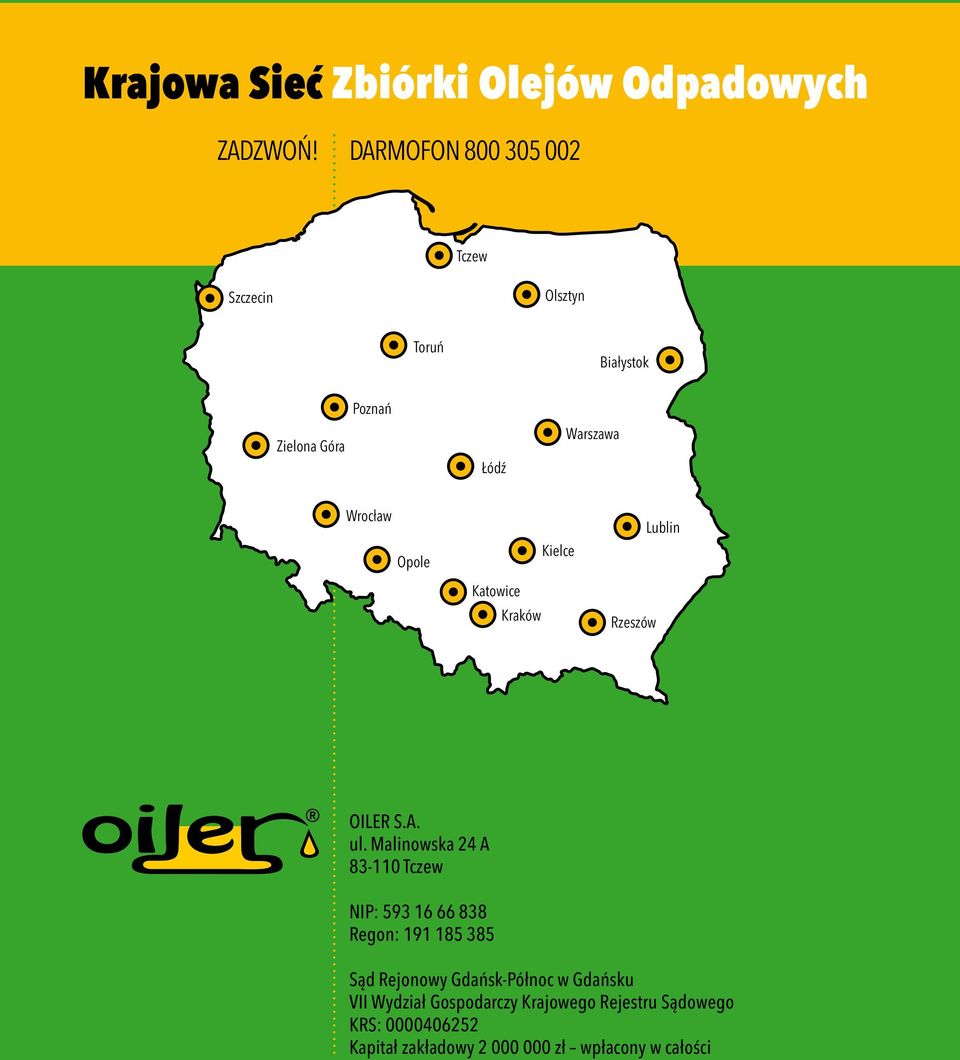 Katowice Kraków Kielce Rzeszów Lublin OILER S.A. ul.