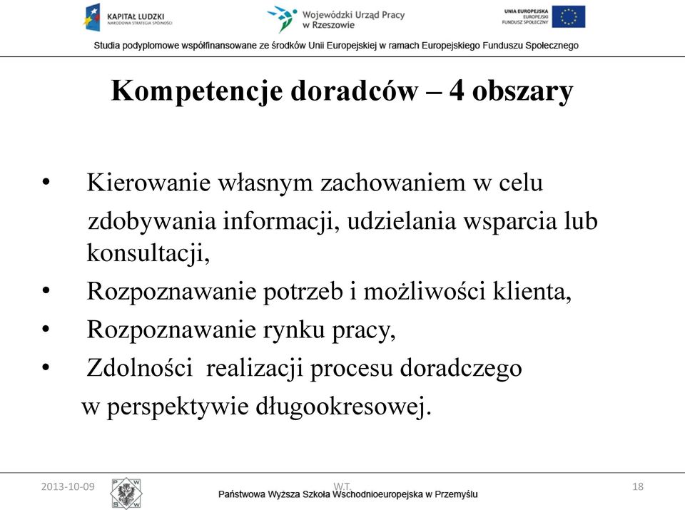 Rozpoznawanie potrzeb i możliwości klienta, Rozpoznawanie rynku pracy,