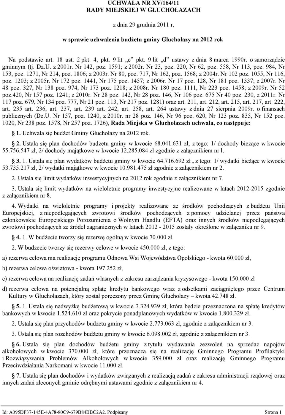 1806; z 2003r. Nr 80, poz. 717, Nr 162, poz. 1568; z 2004r. Nr 102 poz. 1055, Nr 116, poz. 1203; z 2005r. Nr 172 poz. 1441, Nr 175 poz. 1457; z 2006r. Nr 17 poz. 128, Nr 181 poz. 1337; z 2007r.