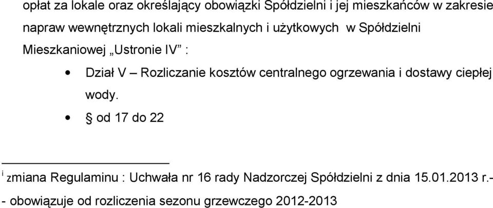 Rozliczanie kosztów centralnego ogrzewania i dostawy ciepłej wody.