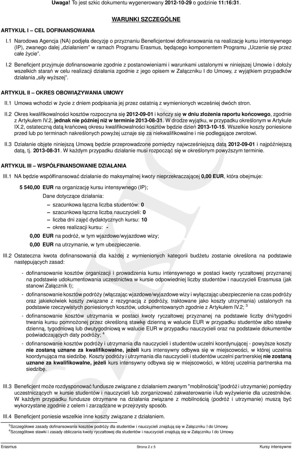 Programu Uczenie się przez całe życie. I.