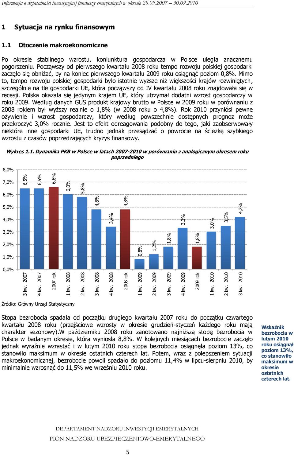 1 Otoczenie makroekonomiczne Po okresie stabilnego wzrostu, koniunktura gospodarcza w Polsce uległa znacznemu pogorszeniu.