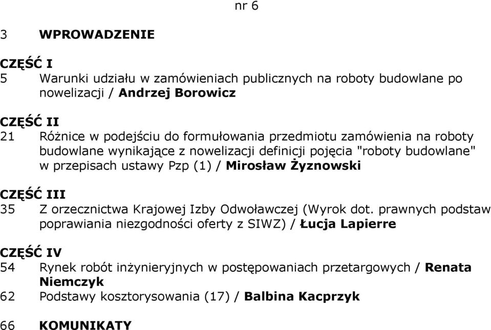 Żyznowski I 35 Z orzecznictwa Krajowej Izby Odwoławczej (Wyrok dot.