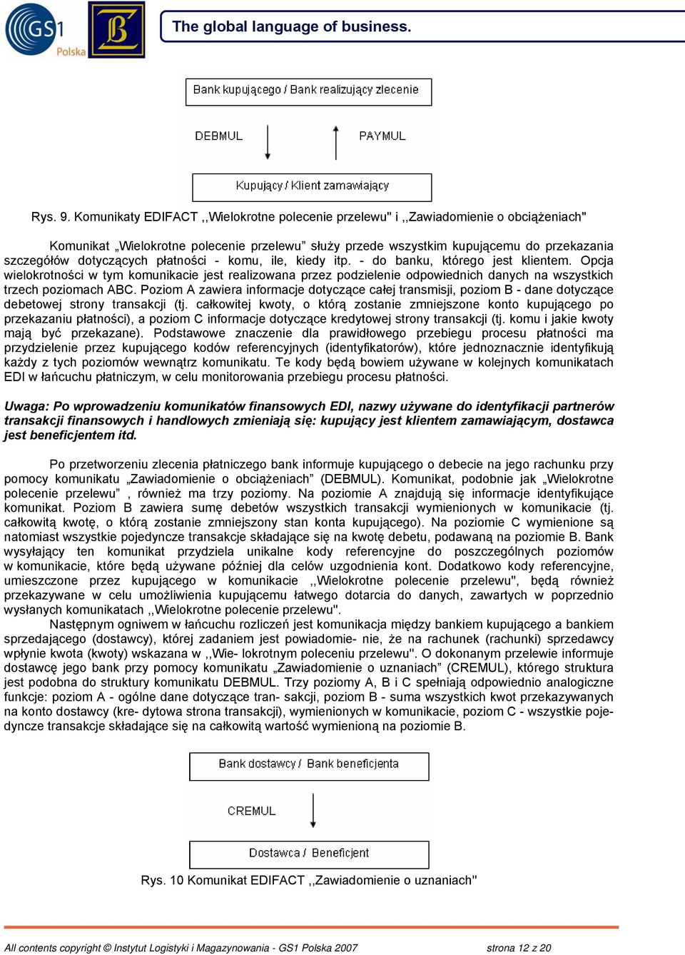 płatności - komu, ile, kiedy itp. - do banku, którego jest klientem. Opcja wielokrotności w tym komunikacie jest realizowana przez podzielenie odpowiednich danych na wszystkich trzech poziomach ABC.