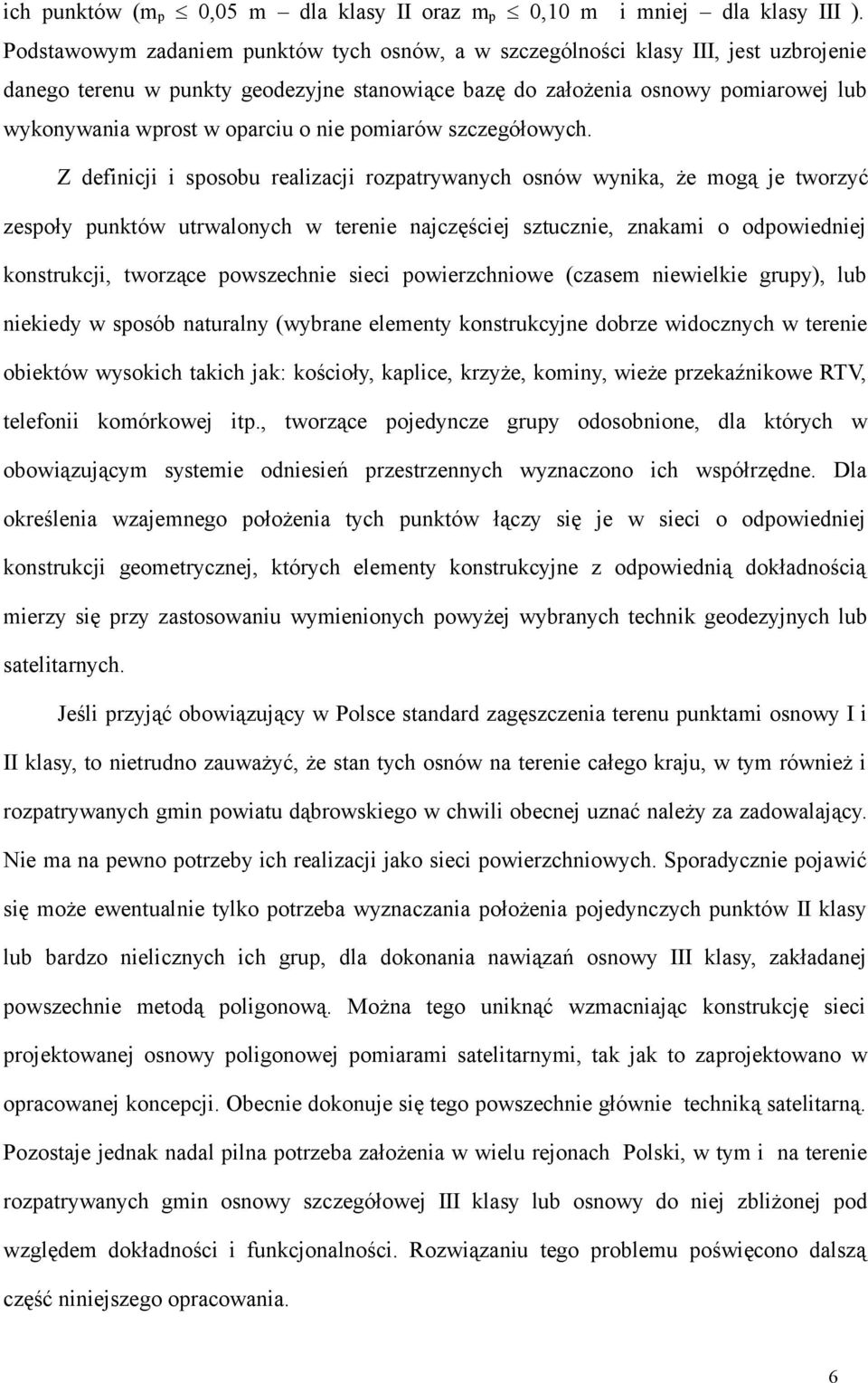 o nie pomiarów szczegółowych.