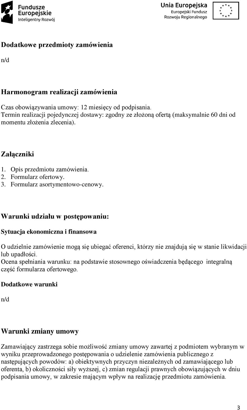 Formularz asortymentowo-cenowy.