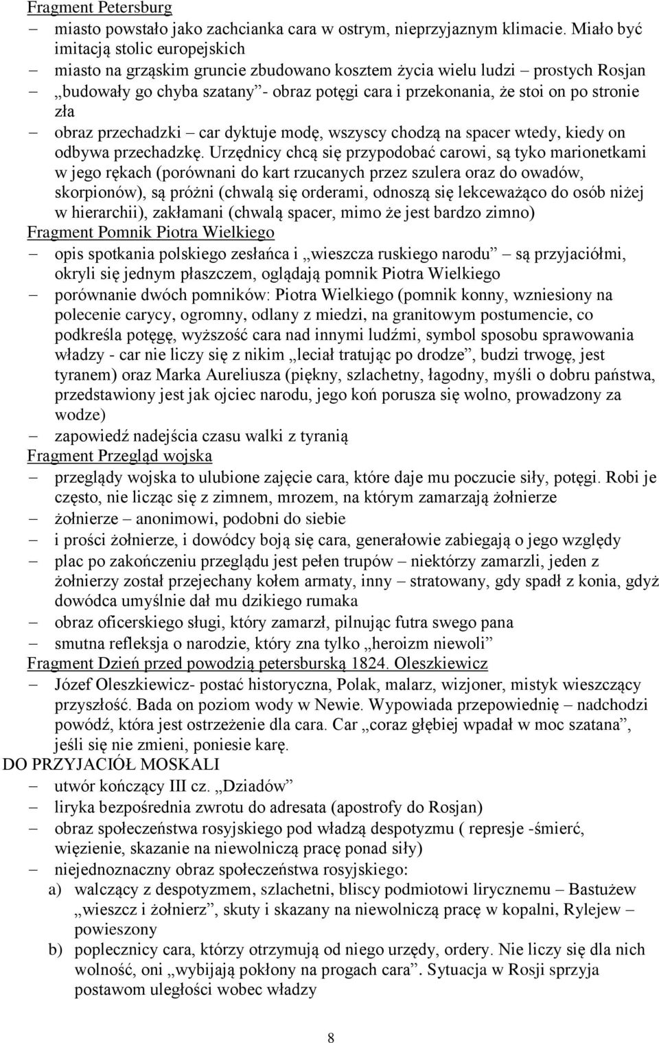 stronie zła obraz przechadzki car dyktuje modę, wszyscy chodzą na spacer wtedy, kiedy on odbywa przechadzkę.