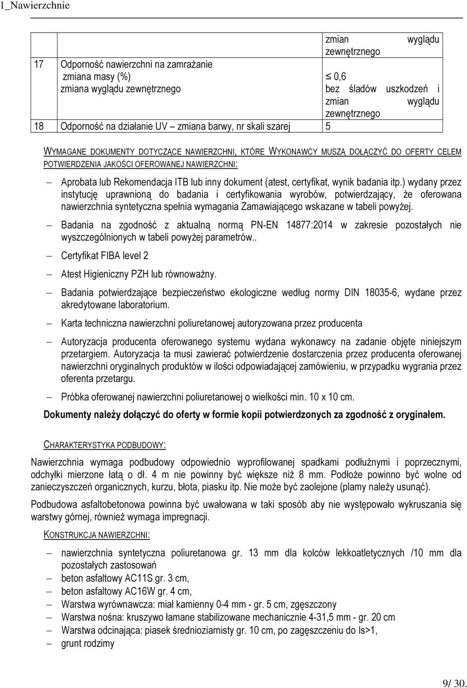 dokument (atest, certyfikat, wynik badania itp.