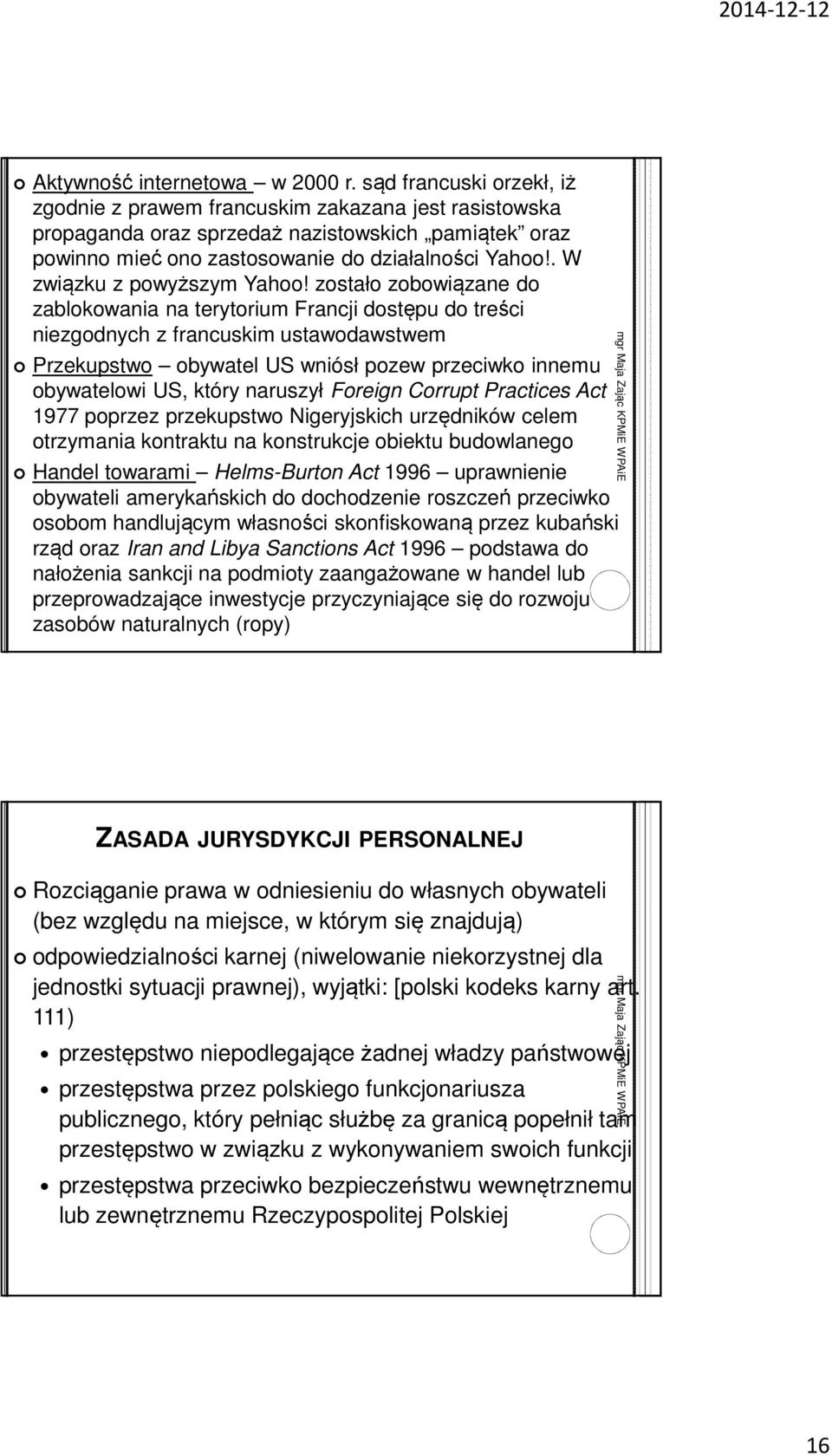 . W związku z powyższym Yahoo!