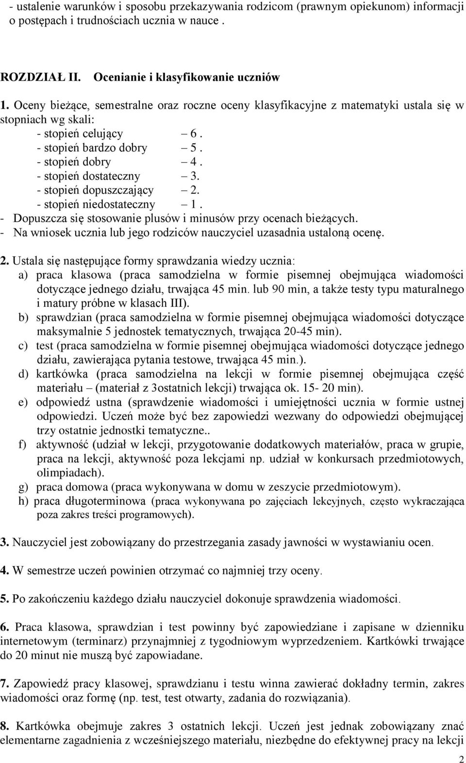 - stopień dopuszczający 2.