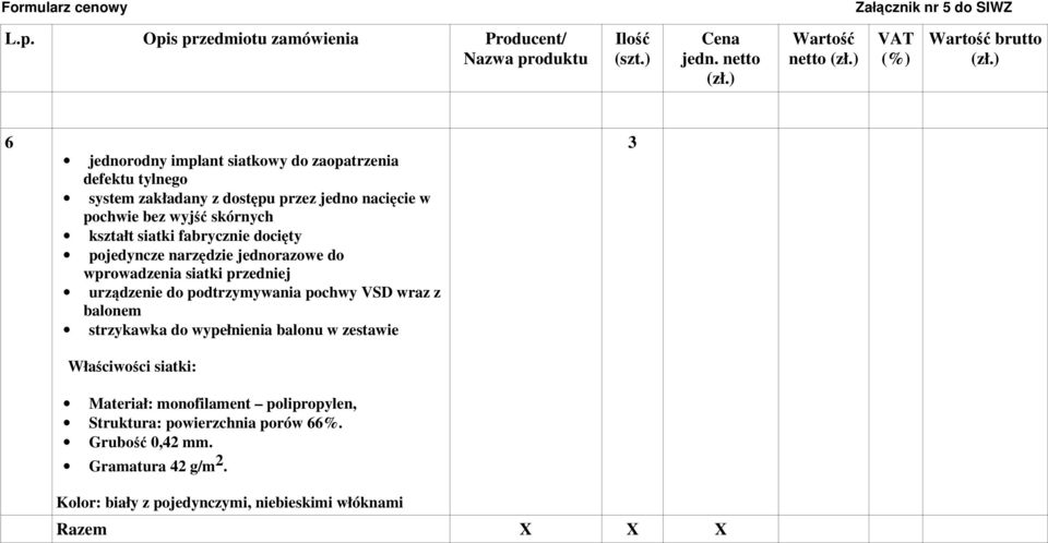 docięty pojedyncze narzędzie jednorazowe do wprowadzenia siatki przedniej urządzenie do