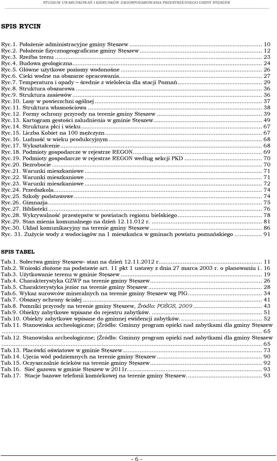 .. 36 Ryc.10. Lasy w powierzchni ogólnej... 37 Ryc.11. Struktura własnościowa... 38 Ryc.12. Formy ochrony przyrody na terenie gminy Stęszew... 39 Ryc.13.