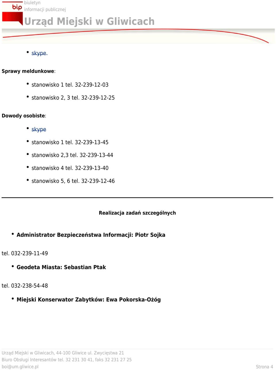 32-239-13-40 stanowisko 5, 6 tel.
