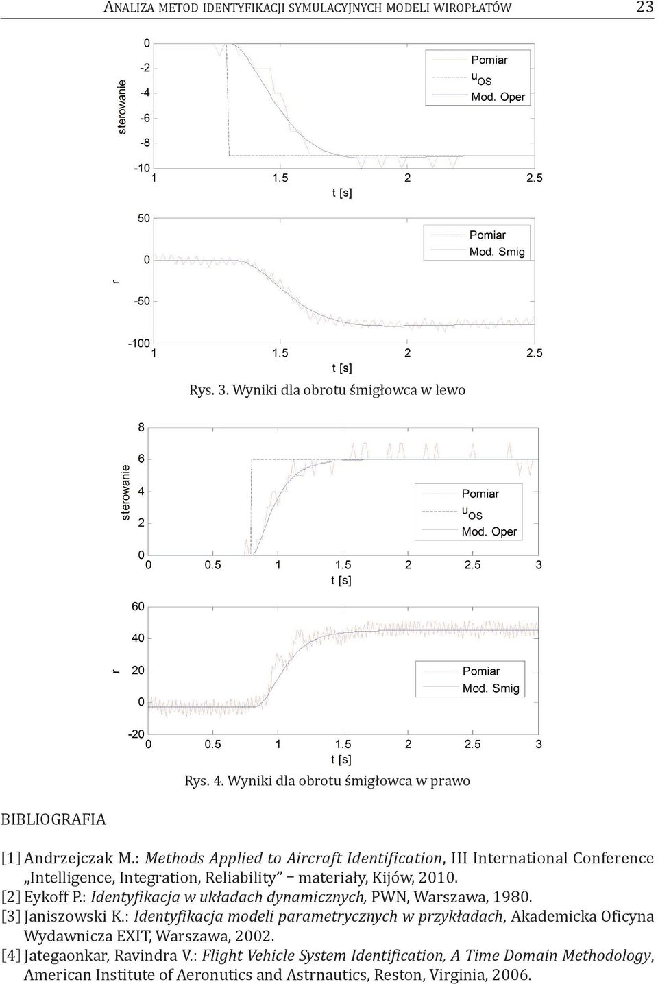 : Methods Applied to Aircraft Identification, III International conference Intelligence, Integration, reliability materiały, kijów, 2010. [2] eykoff P.