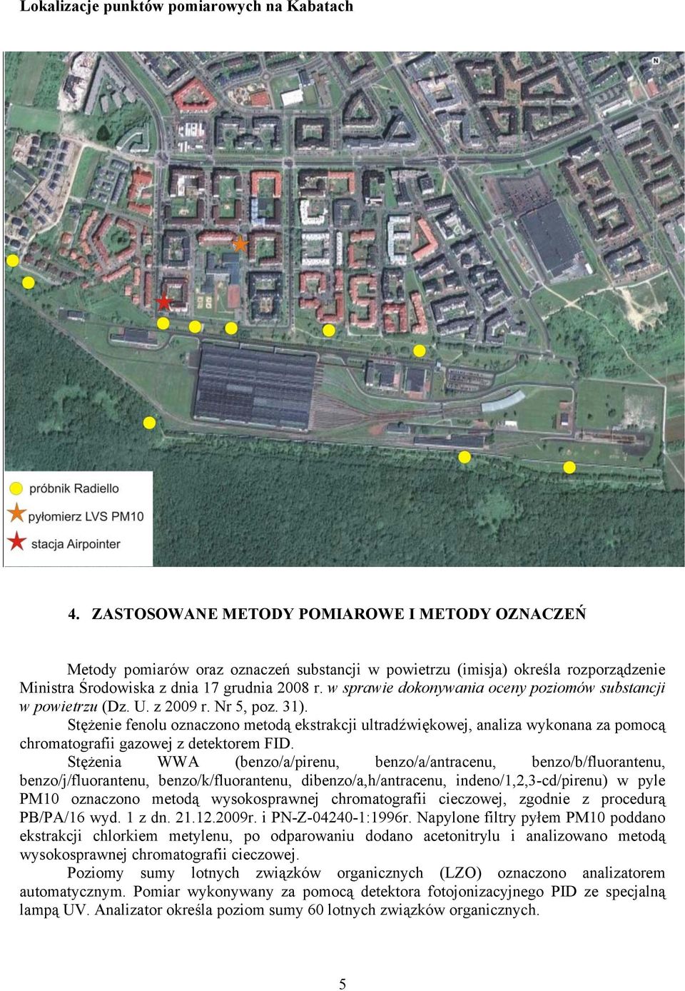 w sprawie dokonywania oceny poziomów substancji w powietrzu (Dz. U. z 2009 r. Nr 5, poz. 31).