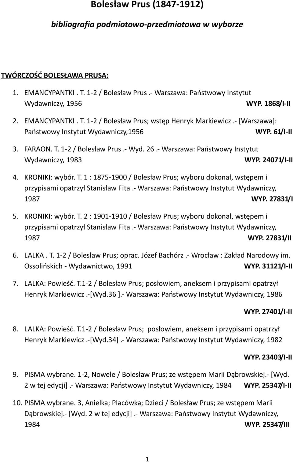 Bolesław Prus ( ) - PDF Free Download