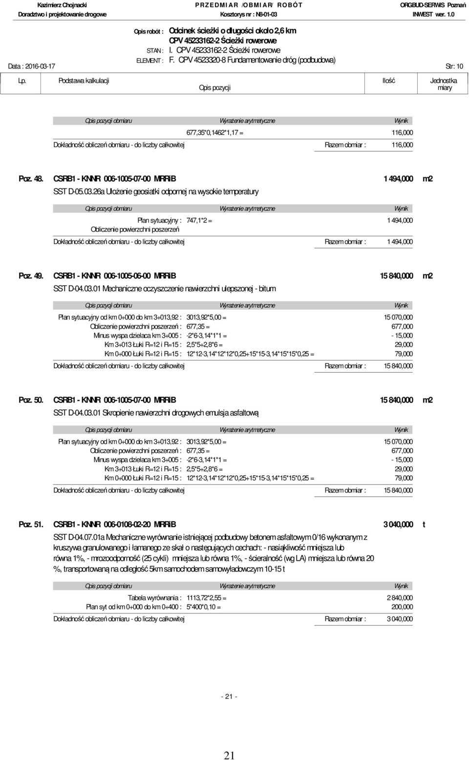 CSRB1 - KNNR 006-1005-07-00 MRRiB 1 494,000 m2 SST D-05.03.