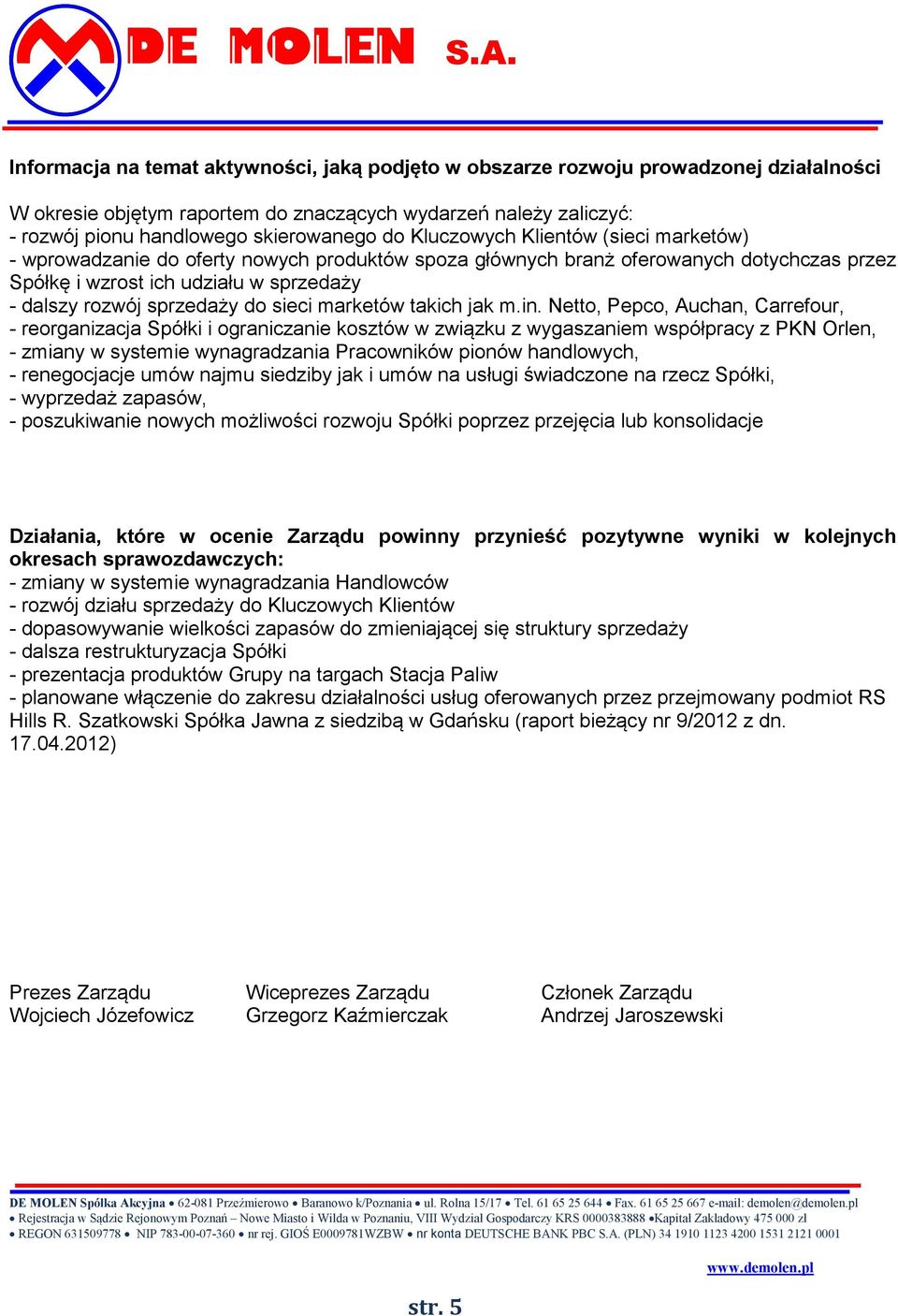 sieci marketów takich jak m.in.
