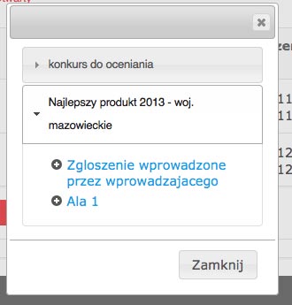 Kopiowanie zgłoszeń Mamy też możliwość skopiowania zgłoszenia z jednego konkursu do drugiego.