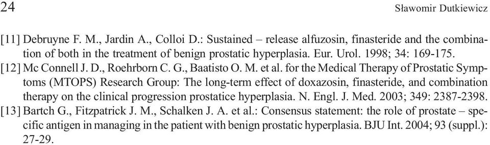 , Roehrborn C. G., Baatisto O. M. et al.