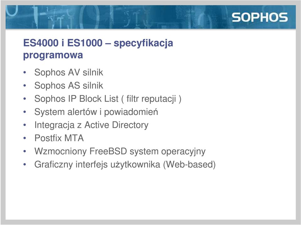 powiadomień Integracja z Actie Directory Postfix MTA Wzmocniony