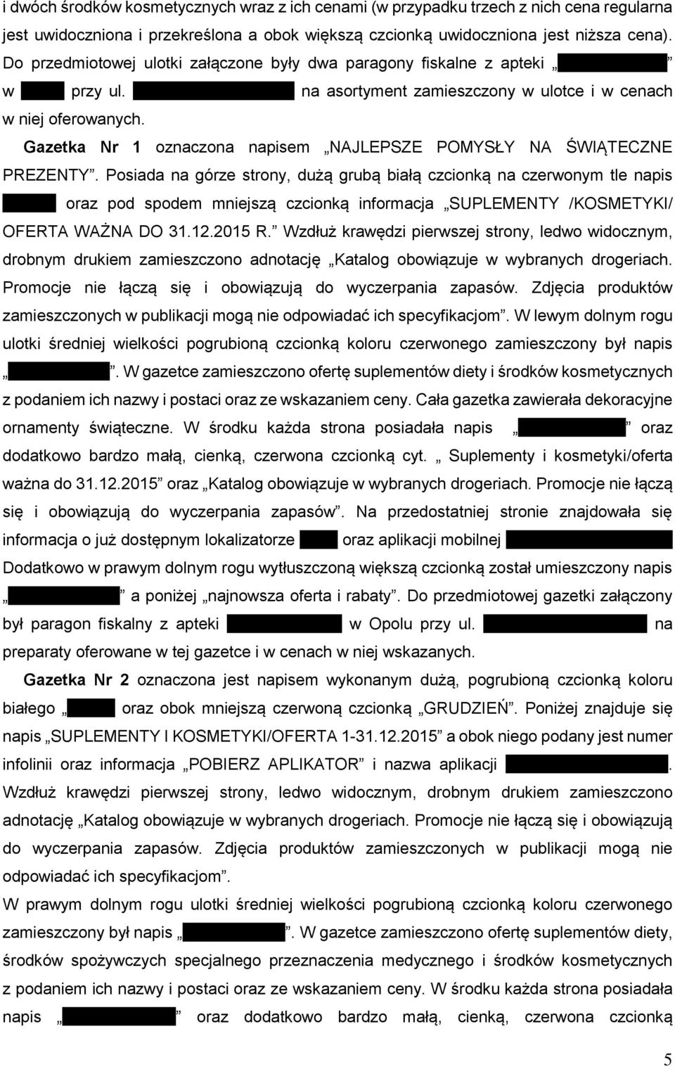 Gazetka Nr 1 oznaczona napisem NAJLEPSZE POMYSŁY NA ŚWIĄTECZNE PREZENTY.