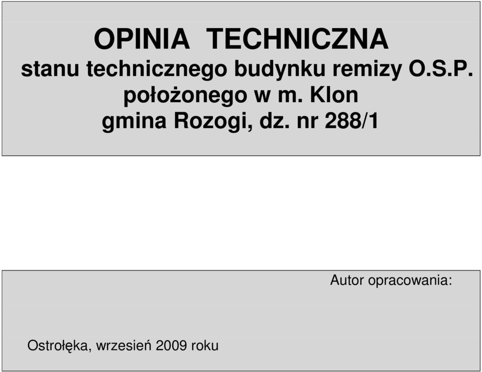 Klon gmina Rozogi, dz.
