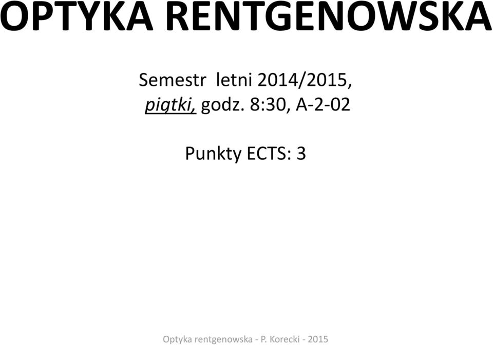 2014/2015, piątki,