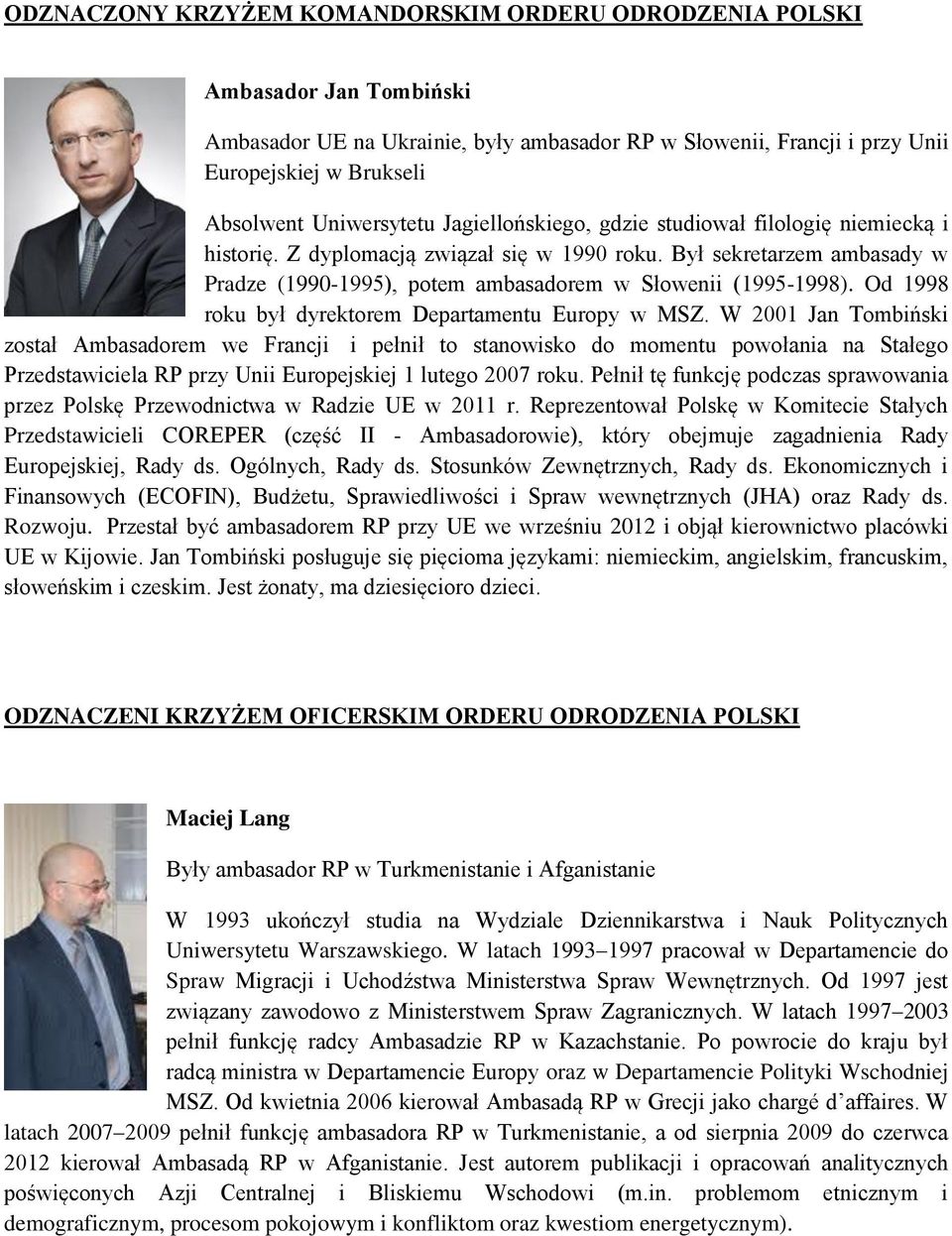 Był sekretarzem ambasady w Pradze (1990-1995), potem ambasadorem w Słowenii (1995-1998). Od 1998 roku był dyrektorem Departamentu Europy w MSZ.