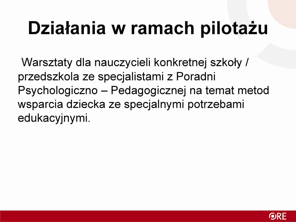 Poradni Psychologiczno Pedagogicznej na temat metod