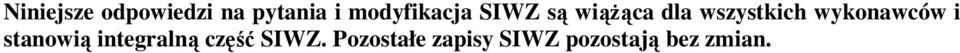wszystkich wykonawców i stanowią