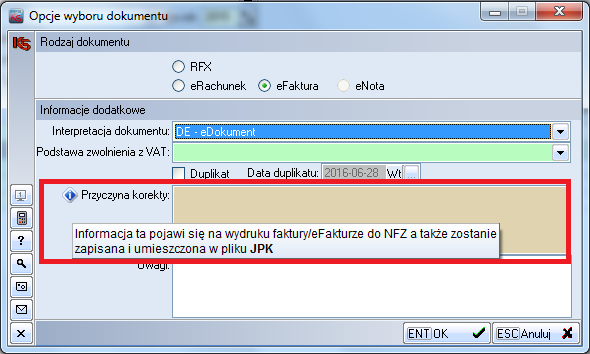 Rys. 8.4. Anulowanie zatwierdzania rachunku Ponadto, podczas eksportu rachunku do pliku wymagane jest określenie podstawy zwolnienia z VAT. Rys. 8.5.